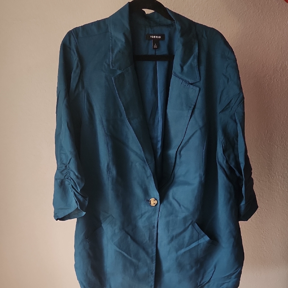 Torrid Women's Teal Blazer